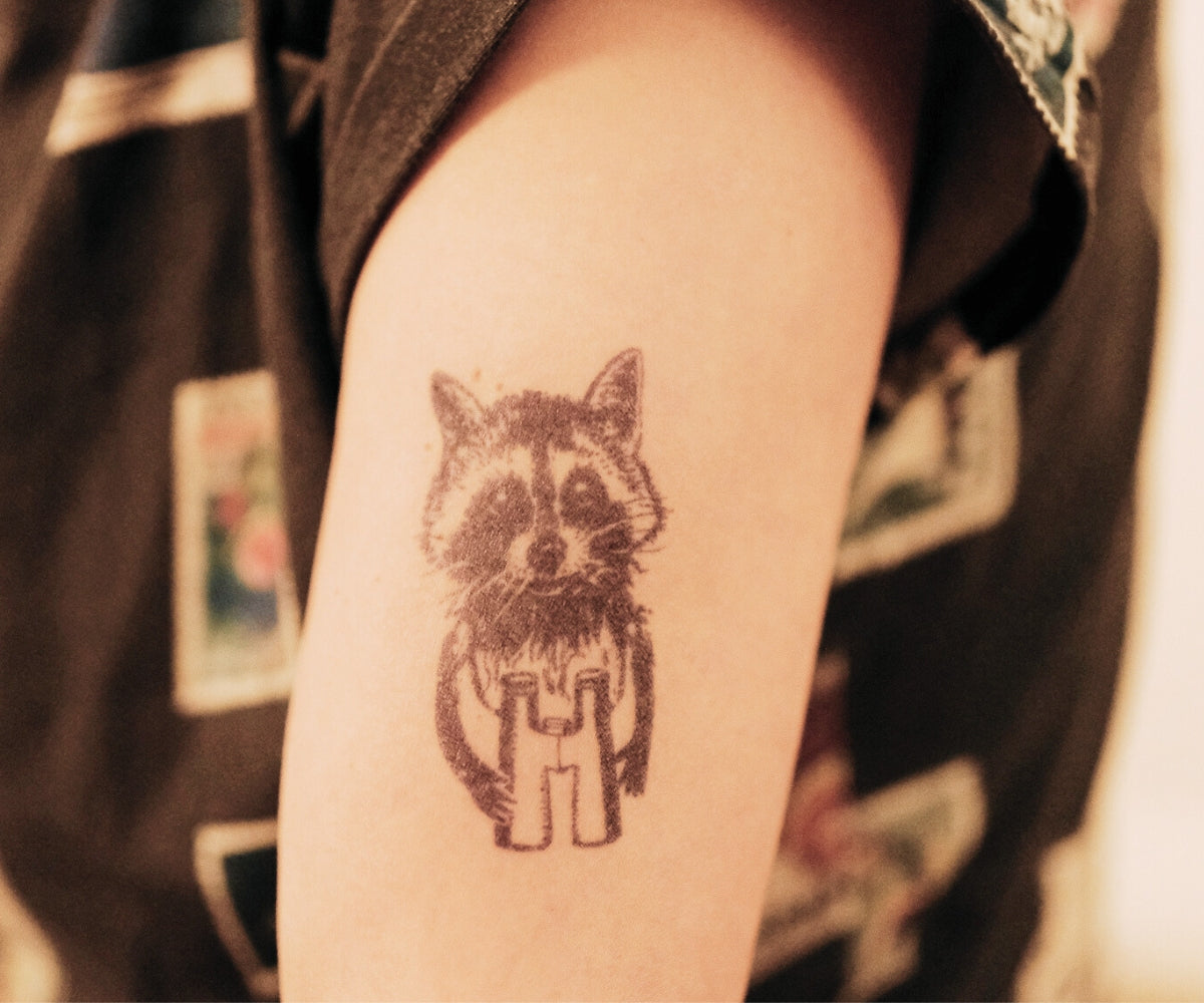 Waschbär (Schattentattoo)