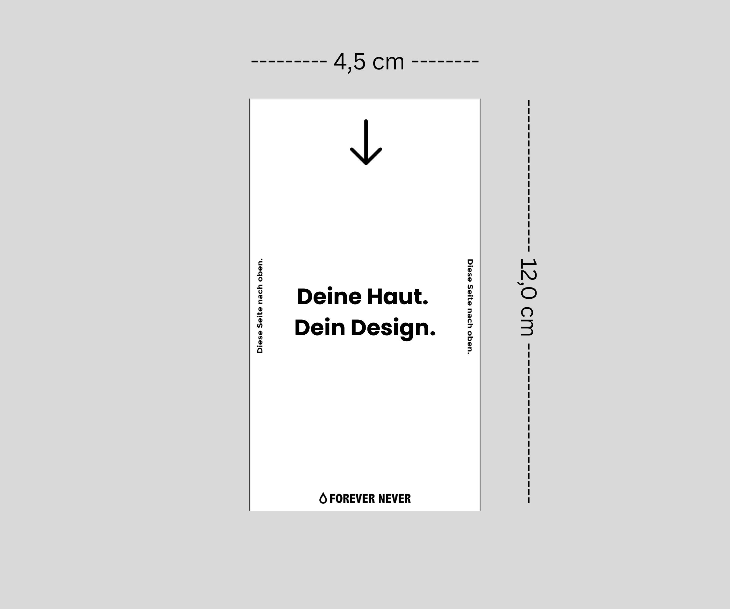 Personalisiertes Tattoo 4,5 x 12 cm