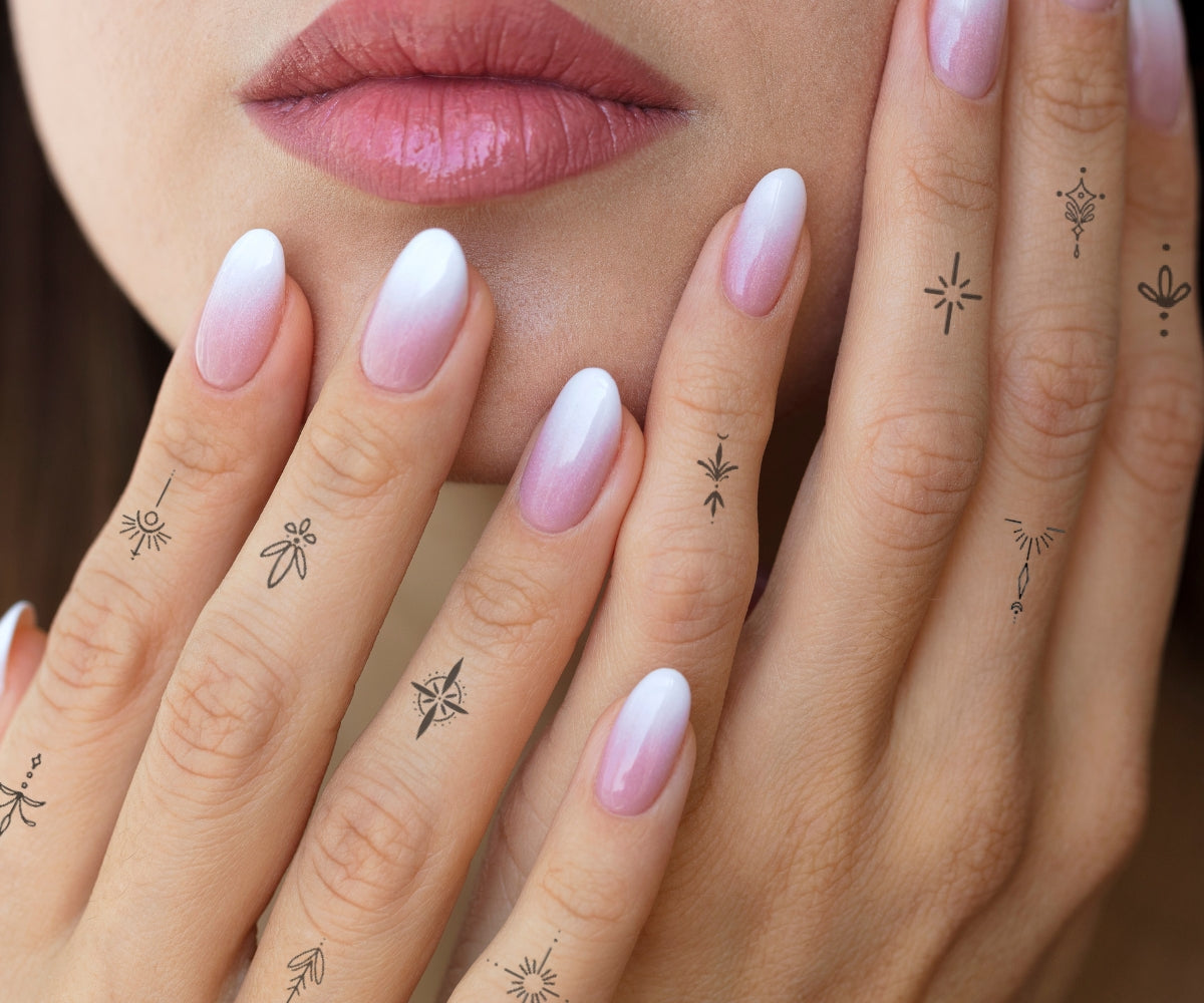 Oriental finger tattoo set