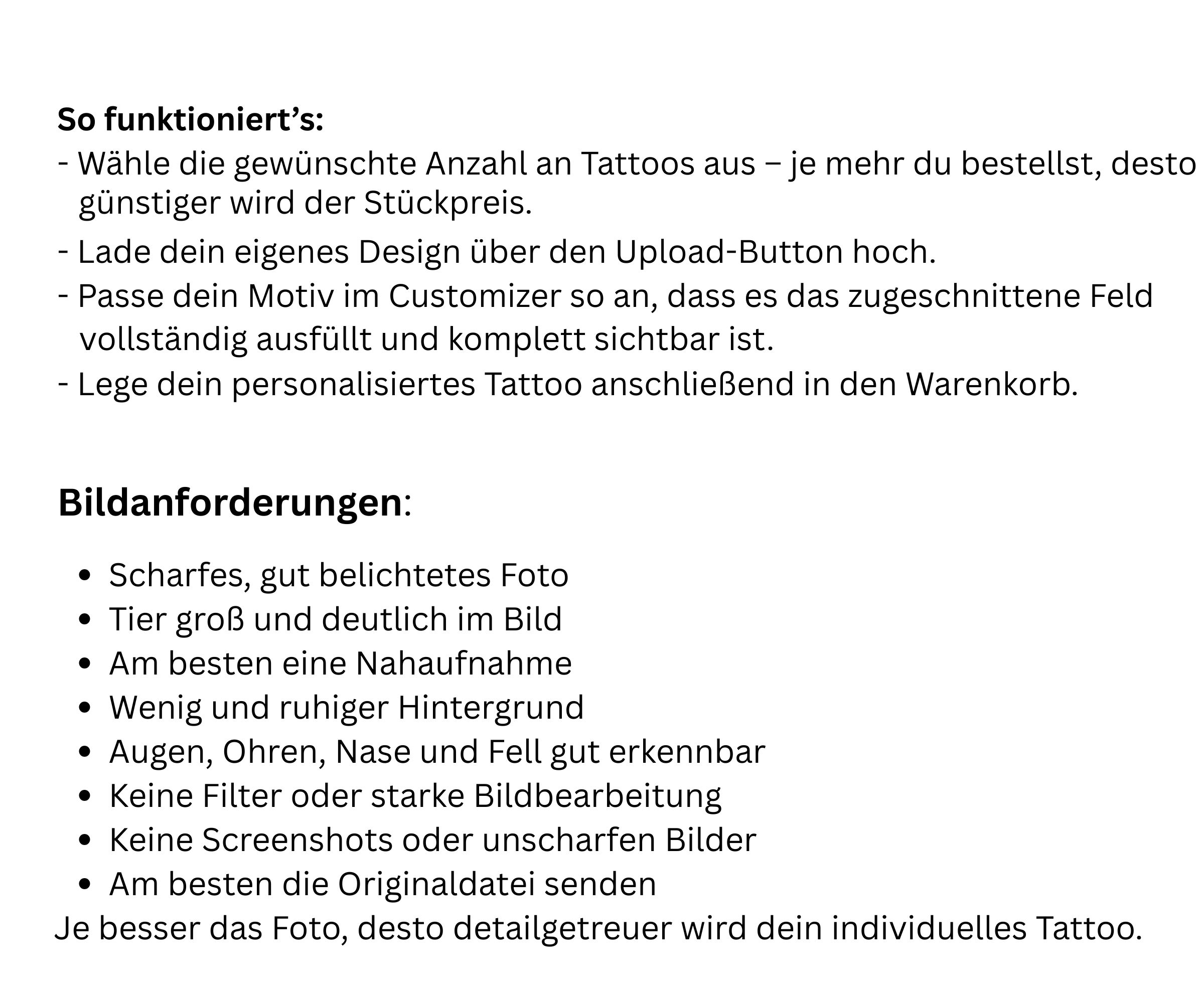 DEIN Haustier Tattoo