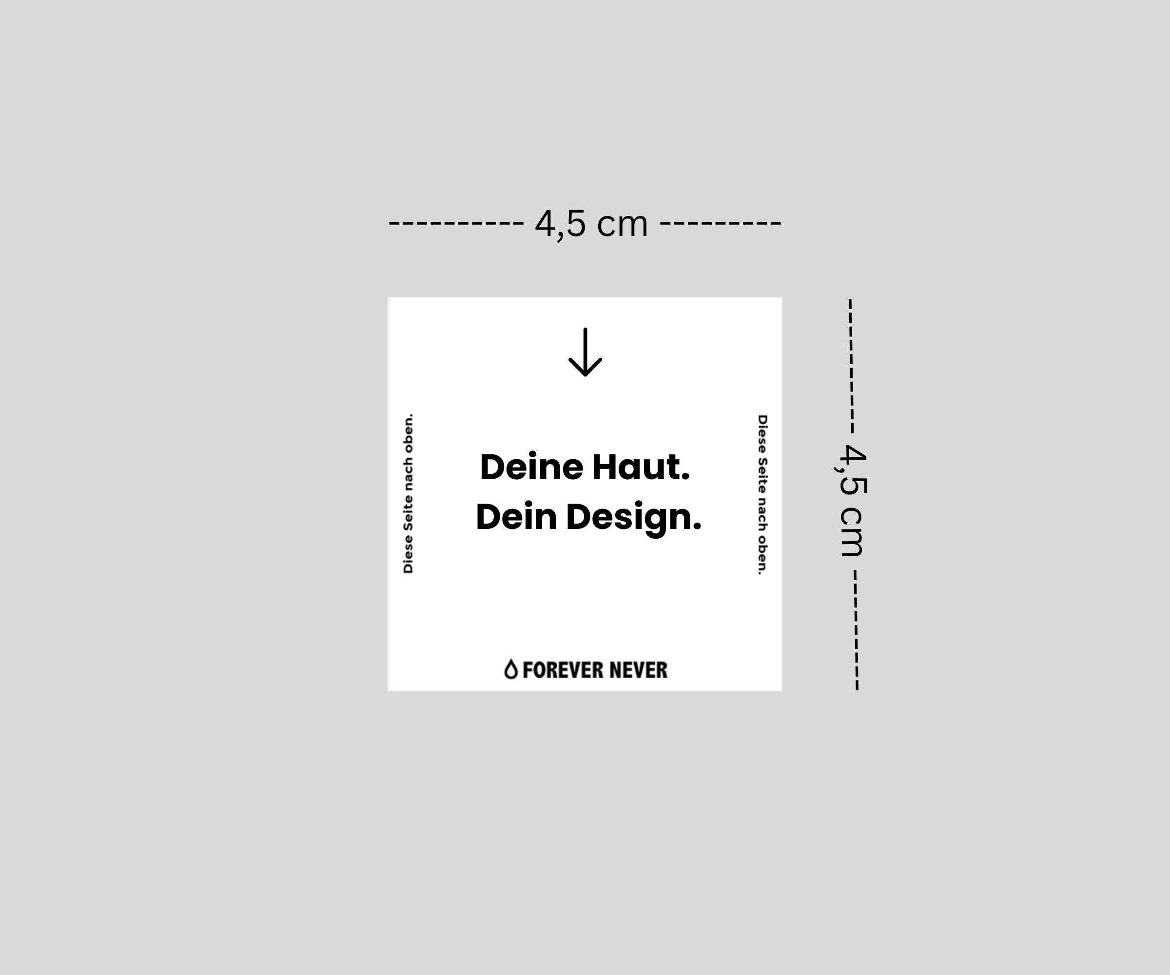 Personalisiertes Tattoo 4,5 x 4,5 cm