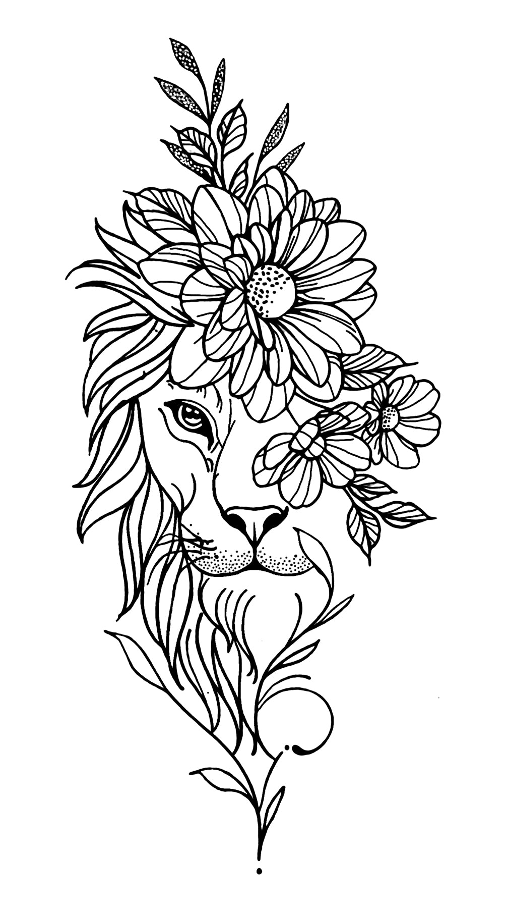 flower lion