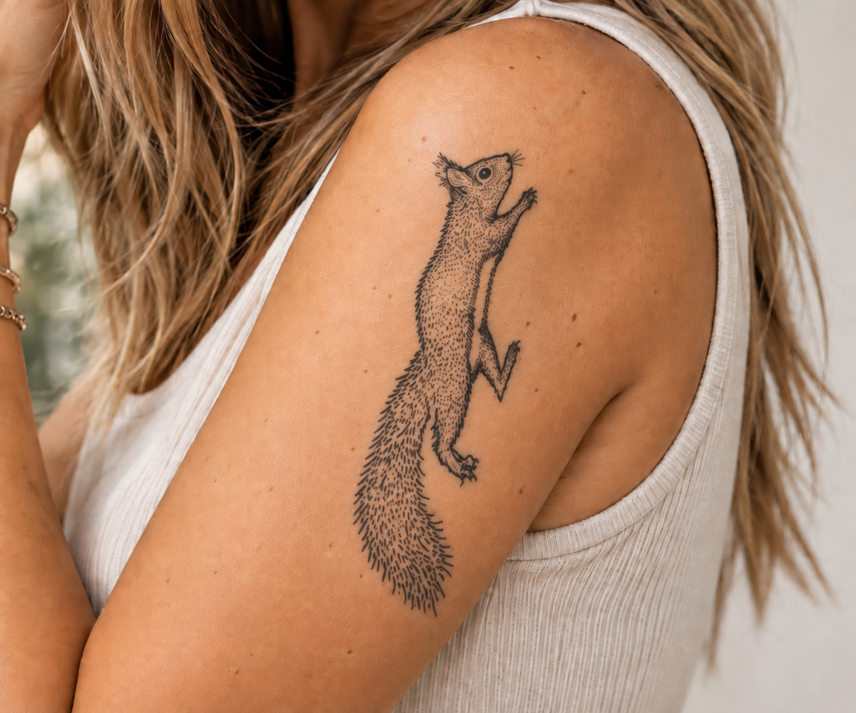 Eichhörnchen  (Schattentattoo)