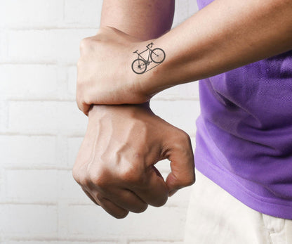 Fahrrad | Temporäre 2 Wochen Tattoos | Forever Never - Temporäre Tattoos für 2 Wochen