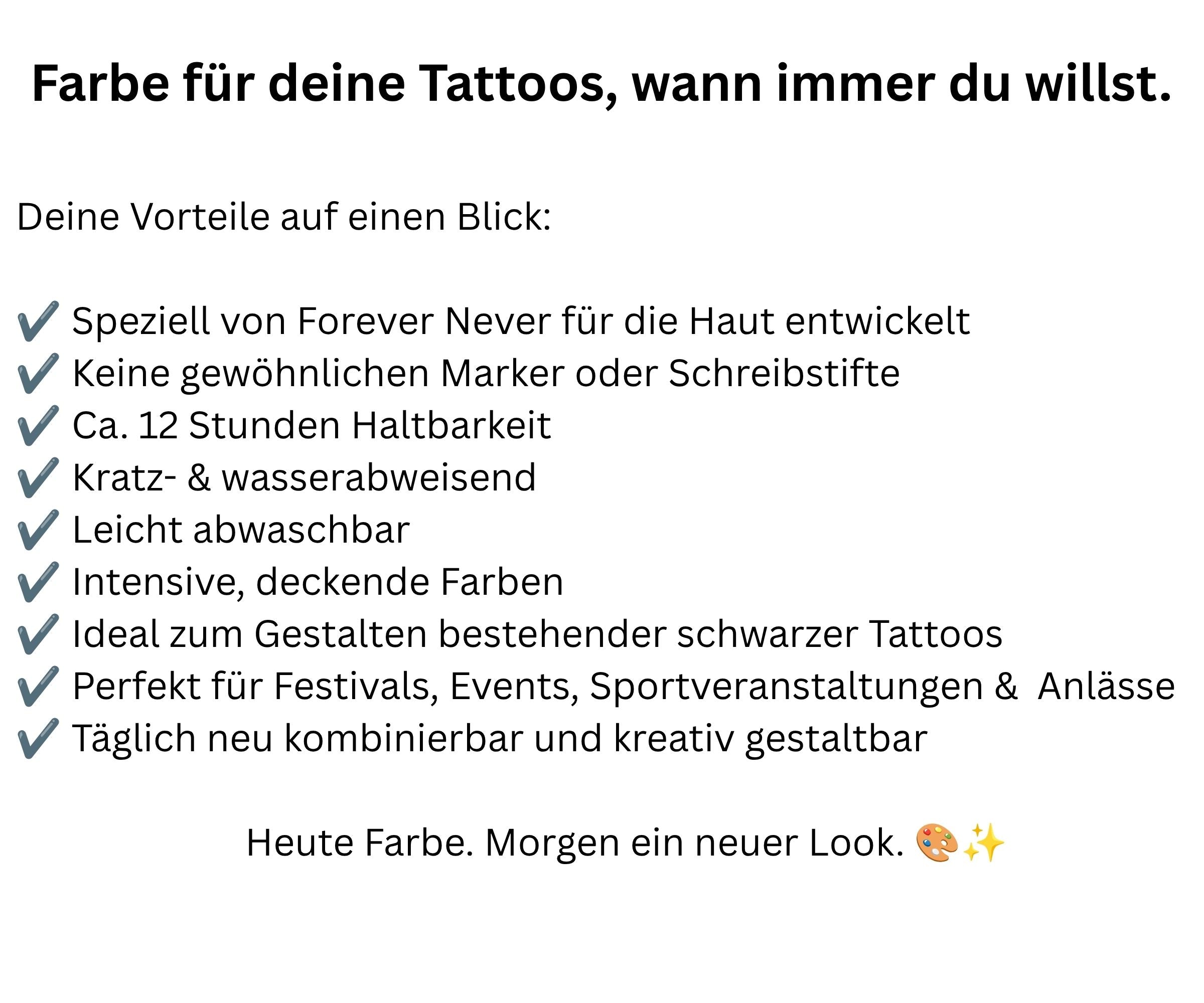 Tattoostift incl. Farben Starterset