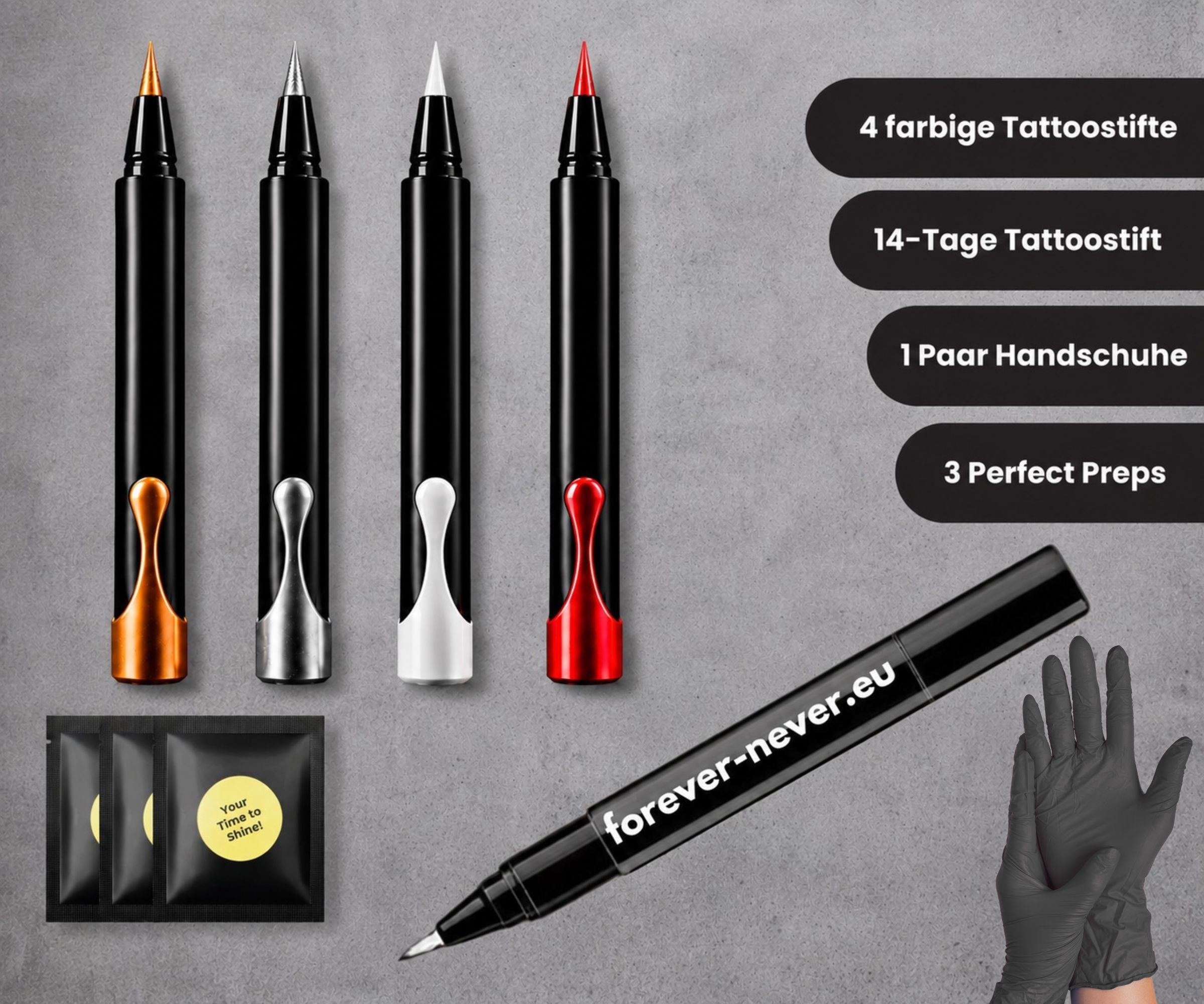 Tattoostift incl. Farben Starterset