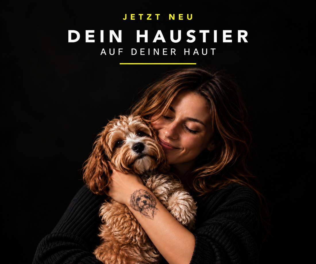 DEIN Haustier Tattoo 8,5 x 8,5 cm (Haustiere nur in der Größe)