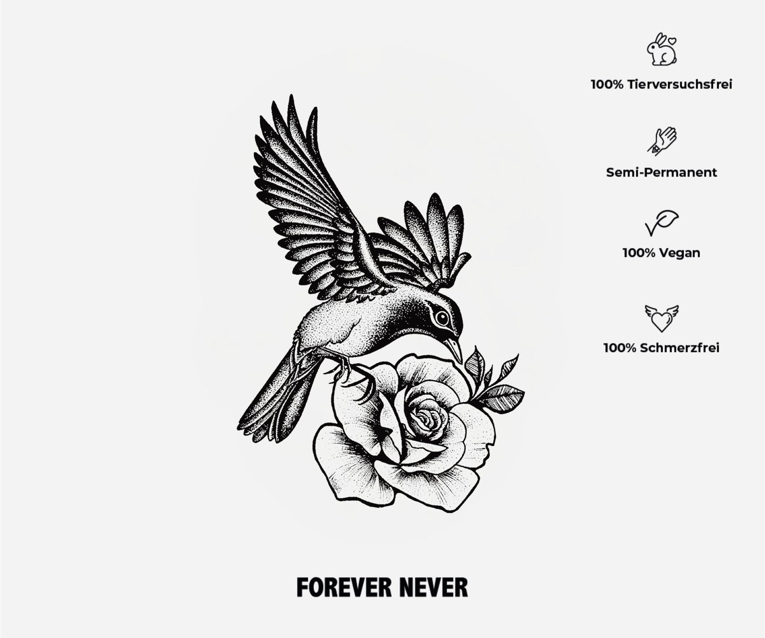 Blüten-Kolibri (Schattentattoo)