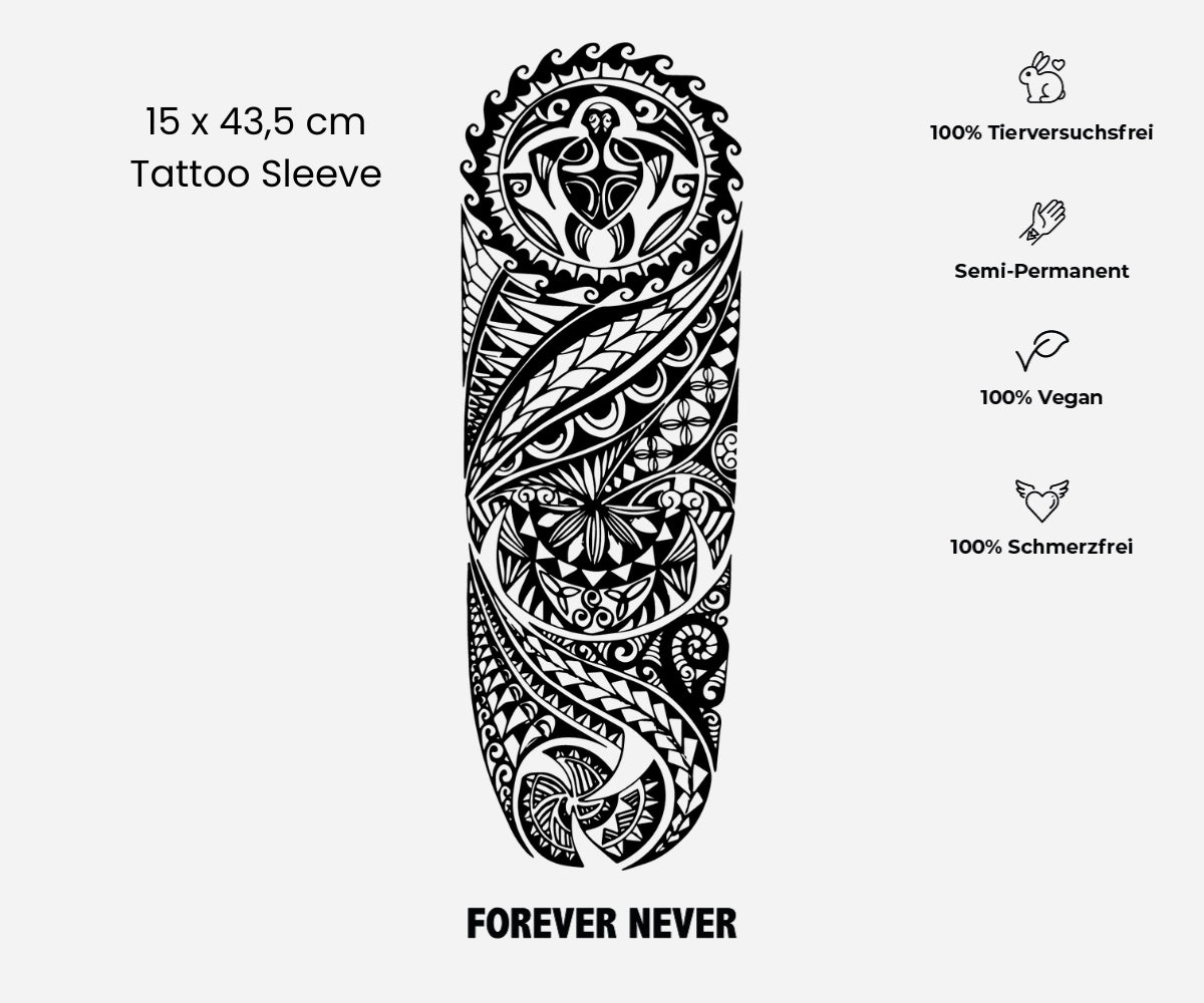 Kraftvoller Tribal Tattoo Sleeve