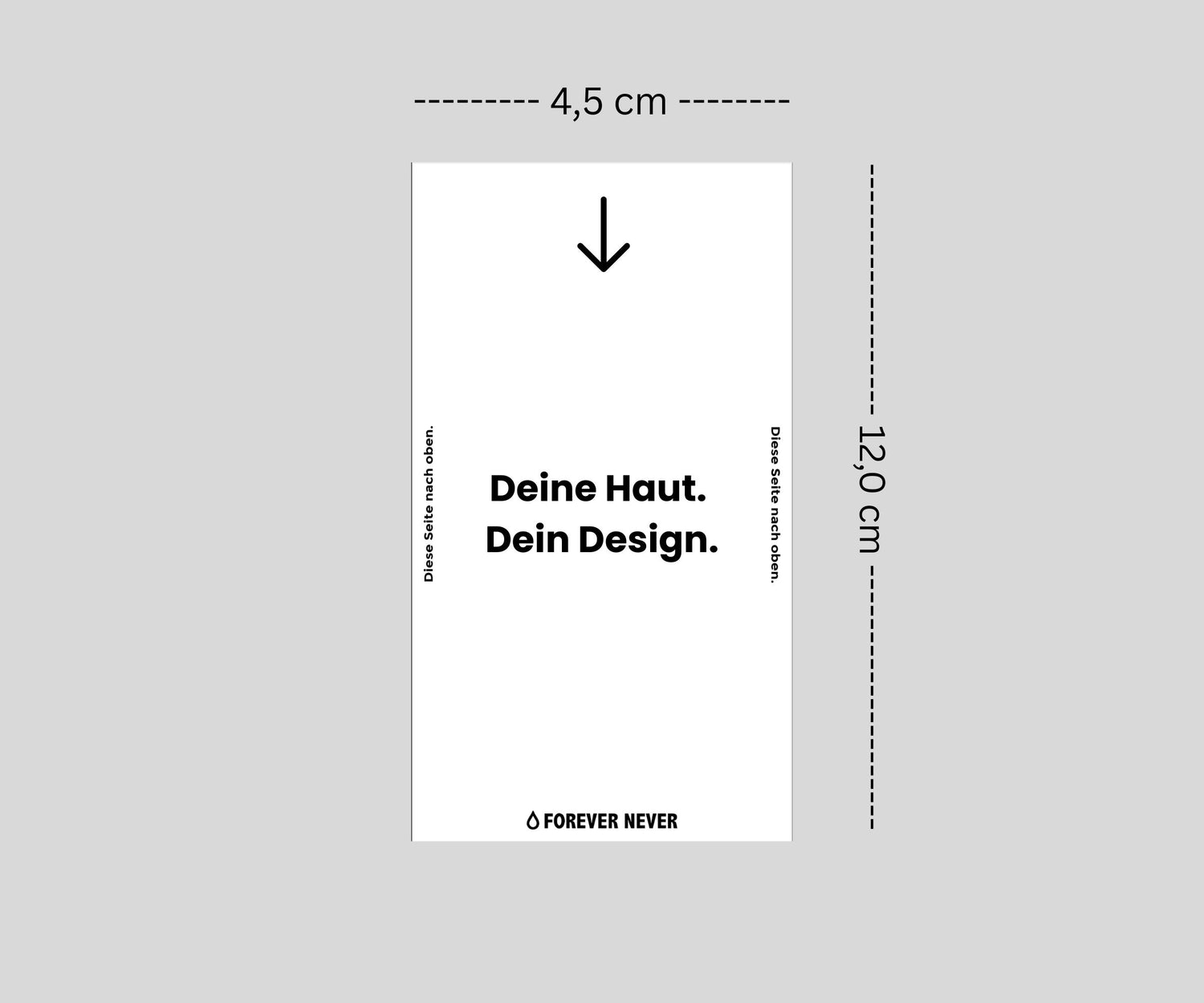 Personalisiertes Tattoo 4,5 x 12 cm