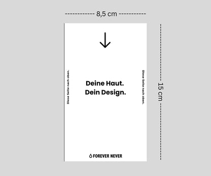 Personalisiertes Tattoo 8,5 x 15 cm