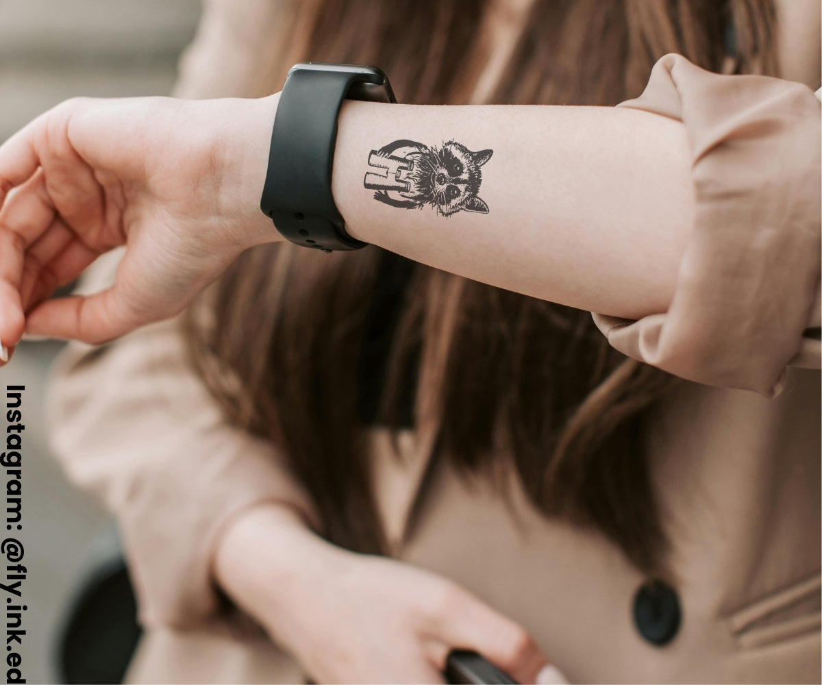 Waschbär (Schattentattoo) by Flyink