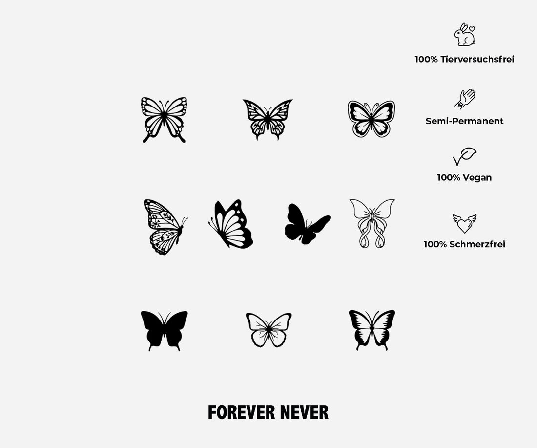 Schmetterling Finger Tattoos