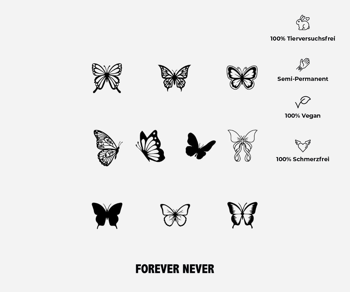 Schmetterling Finger Tattoos