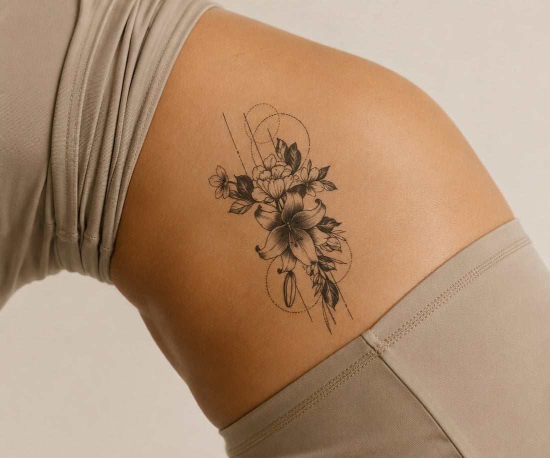 Schwarze Lilie (Schattentattoo)