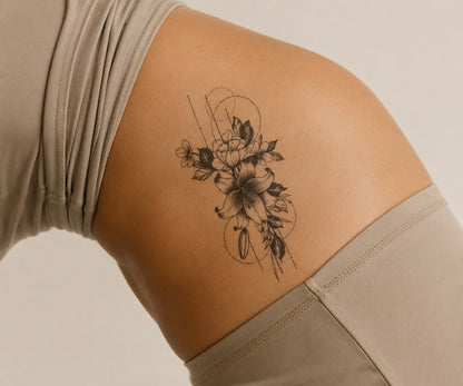 Schwarze Lilie (Schattentattoo)