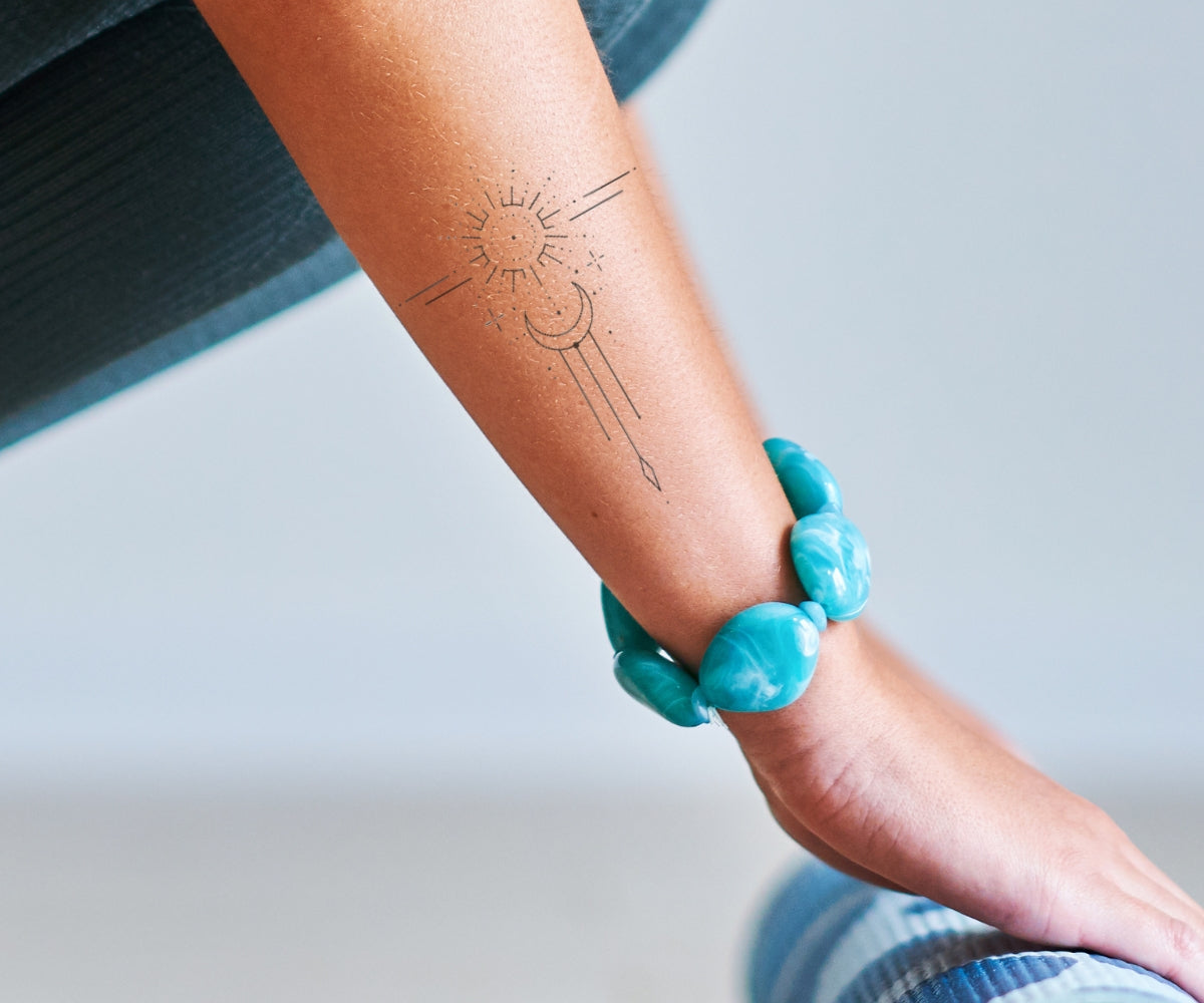 Sonne Und Mond Duo - Temporäre Tattoos - Forever Never - Temporäre