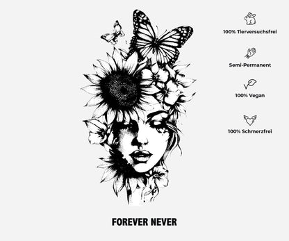 Sonnenblumenkind (Schattentattoo)