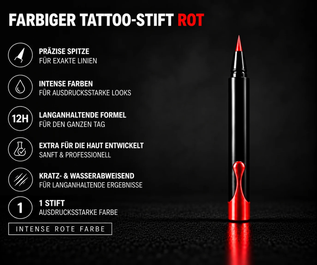 Farbiger Tattoostift Rot