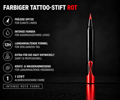 Farbiger Tattoostift Rot