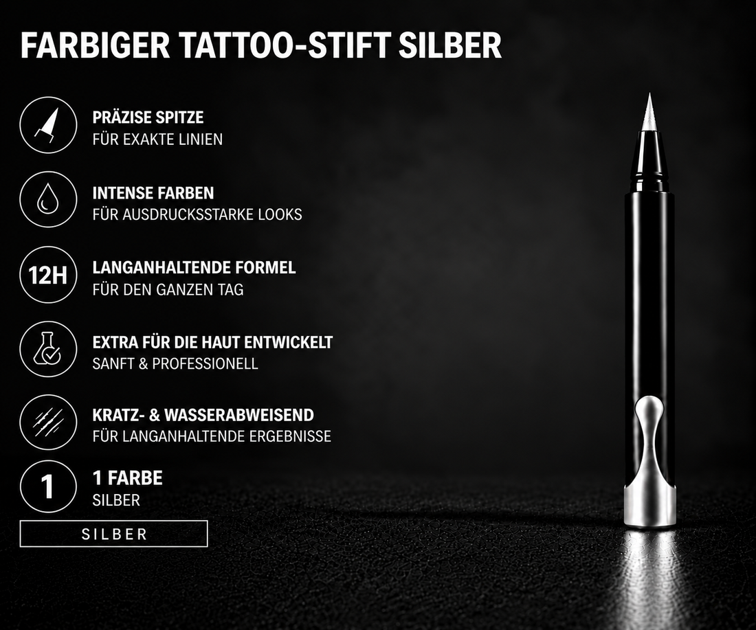 Farbiger Tattoostift Silber