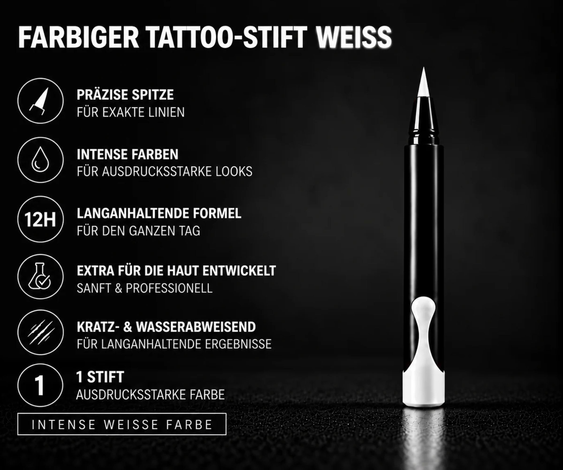 Farbiger Tattoostift Weiss