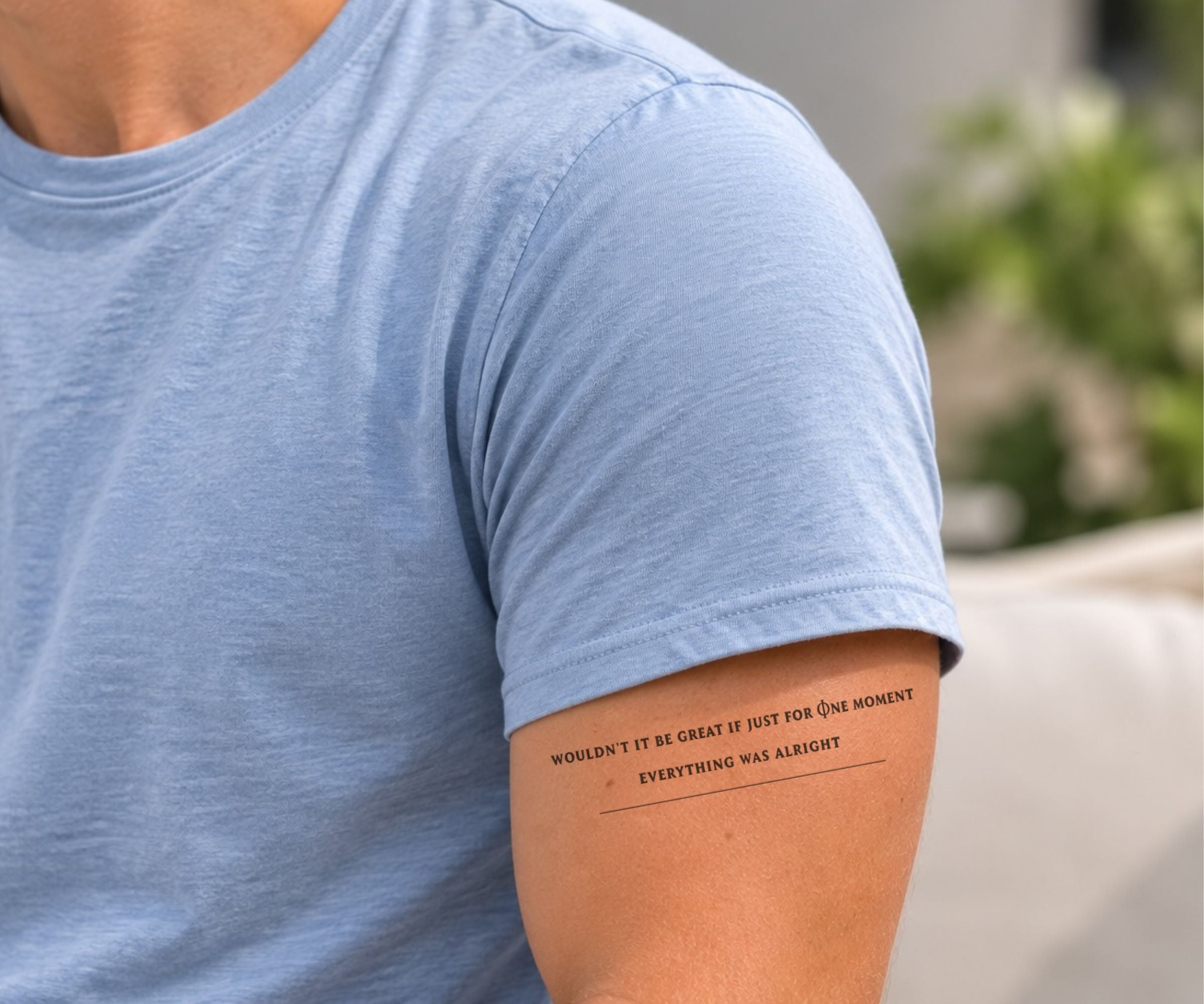 Zitat Tattoo "Everything Was Alright"