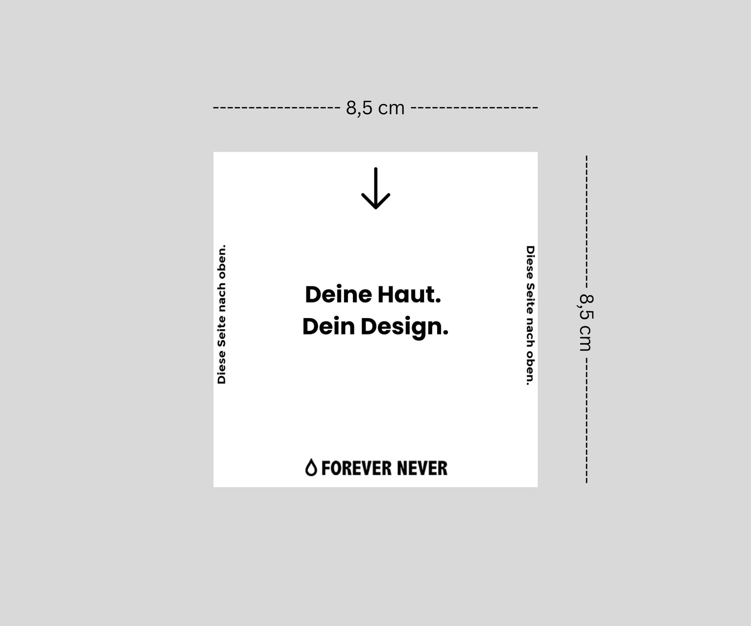 Personalisiertes Tattoo 8,5 x 8,5 cm