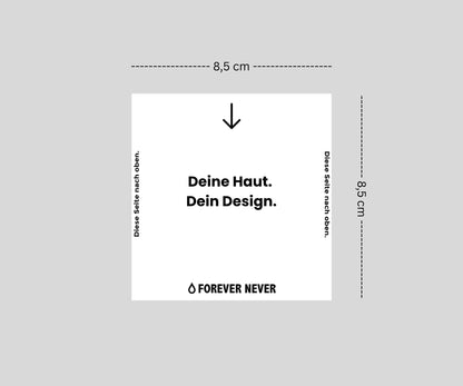 Personalisiertes Tattoo 8,5 x 8,5 cm